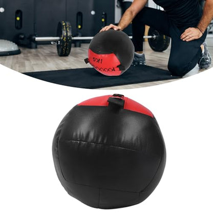 Sturdy Workout Wall Ball with Textured Surface for Easy Grip for Multifunctional Fitness Training, Builds Power, 2.2lb 1KG PU Leather Weighted Wall Ball
