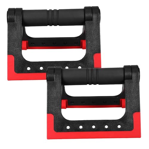 Toddmomy Foldable Crimson Push-up Stand and Bars for Men and Women, Portable Fitness Equipment for Home Strength Training and Upper Body Workout