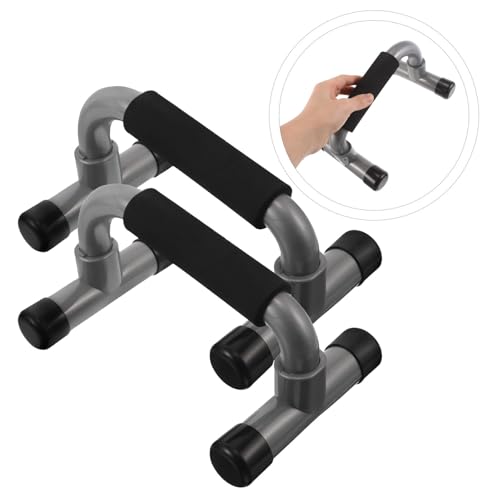 TEHAUX H-shape Push up Bars Pair with Non-slip Grip for Chest Strength Training, Portable Home Gym Parallel Bars and Exercise Handles for Floor Workout