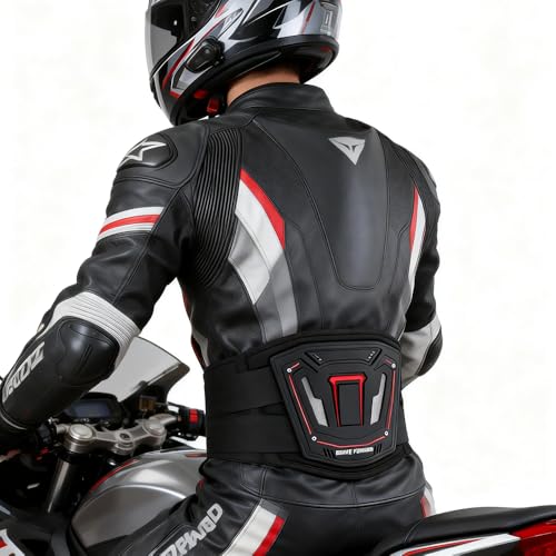 Motorcycle Riding Waist Brace with Adjustable Lumbar Support–Breathable Back Support Belt , Motocross, Daily Commute & Off-Road, Lower Back Pain Relief for Men Women Riders