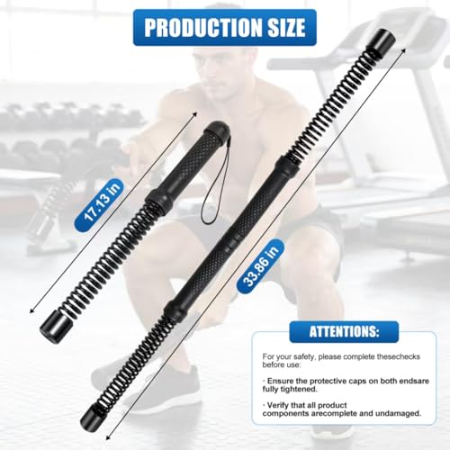Weighted Ropeless Battle Rope, Cordless Battle Ropes for Home Gym, Workout Rope for Strength Building, Low-Impact HIIT Cardio for Men and Women, Can Be Assembled into a Fitness Stick