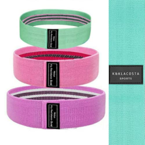 K&KLACOSTA Elastic Resistance Bands for Women and Men Fitness, Workout Outdoor Exercise, Gift, 3-Level Set, Non-Slip Legs and Buttock Sports Bands, Non-Slip.