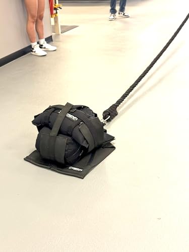 Sled Pulling Rope with Metal Ring – 1.5 Inch Heavy Duty Sled Pull Rope for Weight Sled, Gym Workout & Strength Training – Protective Nylon Sleeve – Available in 6ft to 30ft Lengths