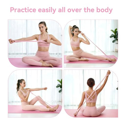 Figure 8 Resistance Bands for Women, 3 Pack Exercise Workout Bands for Arms, Shoulders, Back, Legs Stretching, Yoga, Pilates, Strength Training, Home Gym Fitness Elastic Fitness Band for Working Out