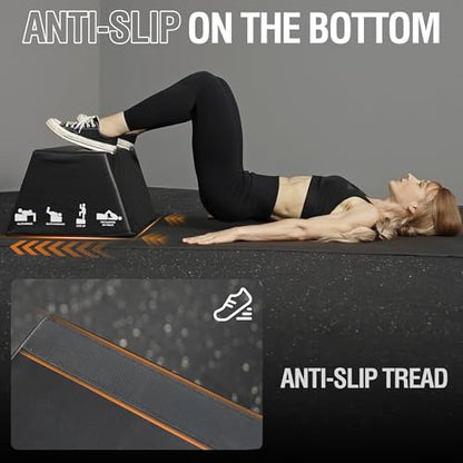 Mikolo Hip Thrust Bench, Hip Thrust Machine at Home for Glute Bridge, Multi-Functional Hip Thrust Box with Non-Slip, Glute Workout Equipment, 700LB Load Capacity, Core & Ab Strength Training - size: Large