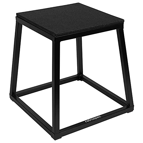 Retrospec Leap Plyo Box Jump Platforms for Home Gym Plyometric Jumping, Strength Training & Jump Box Exercise for Men and Women - color: Matte Black, style: 18"