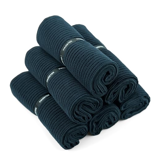 Microfiber Gym Towels with Snap Straps, Yoga Towel for Home and Gym, 16 Inch x 28 Inch, 6 Pack (Black, 16" x 28") - color: Black