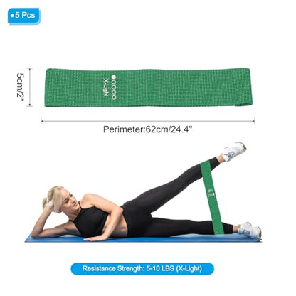 PATIKIL Fabric Resistance Bands, Elastic Exercise Bands for Women and Men, Booty Legs Workout Bands for Fitness Pilates