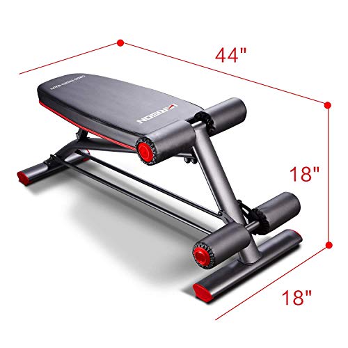 Compact Weight Bench with Dumbbel Rack Flat Incline Sit up Bench for Home Gym Workout