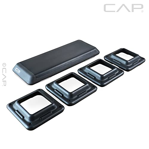 Cap Barbell Adjustable Aerobic Step Platform Exercise Step, Gray
