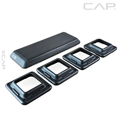 Cap Barbell Adjustable Aerobic Step Platform Exercise Step, Gray