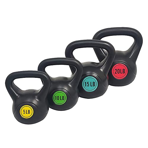 BalanceFrom Kettlebell Sets 30lbs, 45lbs, 50lbs, 75lbs 3 or 4 Piece Strength Training Kettlebells Weight Set, Multiple Sizes - style: 50 lbs Set