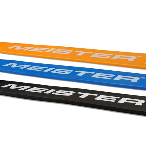 Meister X Band Comfort-Width 41" x 2" Resistance Bands - X-Wide Premium Loop Bands - style: 3 Band Set / Medium