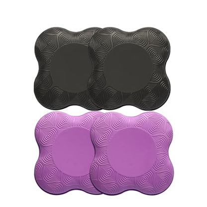 2 Pack Yoga Knee Pads Mat Set - Extra Thick Foam Kneeling Pad Cushion for Knees, Elbows, Wrists, Head - Yoga Essentials for Women Men, Non-Slip Pilates, Meditation, Floor Workouts