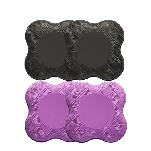2 Pack Yoga Knee Pads Mat Set - Extra Thick Foam Kneeling Pad Cushion for Knees, Elbows, Wrists, Head - Yoga Essentials for Women Men, Non-Slip Pilates, Meditation, Floor Workouts