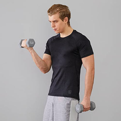 Amazon Basics Neoprene Dumbbell Hand Weights for Exercise and Muscle Toning - style: 7 Pound, Pair