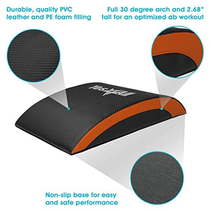 Yes4All Abdominal Exercise Pads, Foldable Ab Workout Equipment for Home Gym Core Training & Back Stretching, Sit Up Mat for Floor Exercises