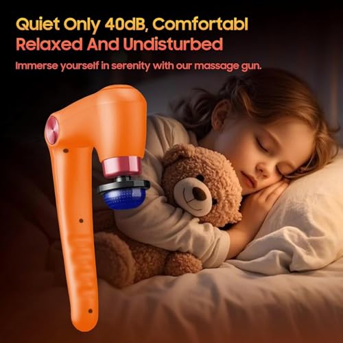 Massage Gun with Heat, Folding Muscle Massager, Massager Gun, Deep Tissue Percussion Massage Gun, 9 Speeds for Back, Shoulders,
