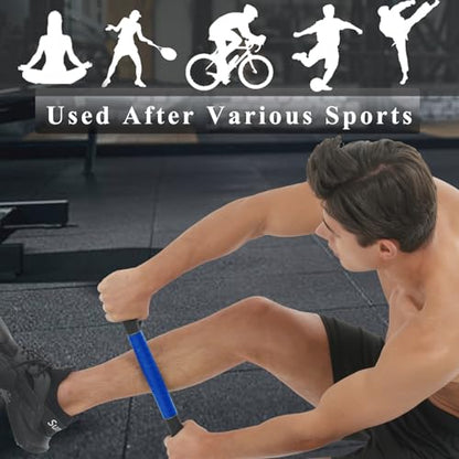Muscle Roller Massage Stick for Legs Massager Roller-Calf Roller Deep Tissue Release Muscle Soreness, Trigger Points for Legs, Neck, Calves, Thighs, Shins, Back (Blue) - color: Blue