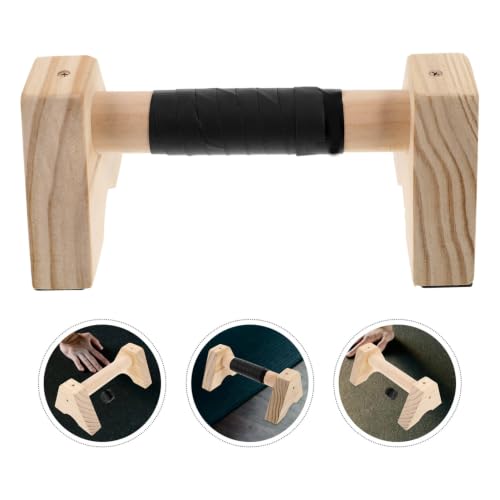 ORFOFE Wooden Push up Bars Pushup Handles Beech Wood Non-slip Parallettes for Men Women Home Gym Strength Training Bodyweight Workouts