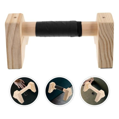 ORFOFE Wooden Push up Bars Pushup Handles Beech Wood Non-slip Parallettes for Men Women Home Gym Strength Training Bodyweight Workouts