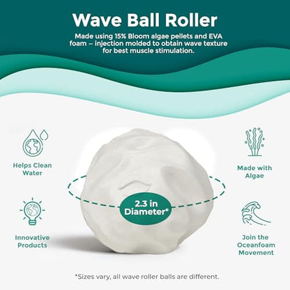 Travel & Quick Relief Foam Roller Kit – Compact Firm Foam Roller & Massage Ball for Muscle Rolling, Gym, Travel, Office & On-the-Go Use (Natural)