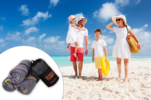 Dofilachy 4 Pack Camping Towel - Camping Towels Quick Dry Towel Microfiber Travel Sports Towel for Camp Bath Beach Swim, Large 24” x 48”