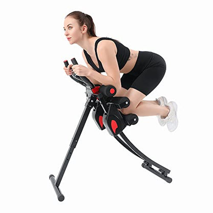 ab machine, ab workout equipment for home gym, Height Adjustable ab trainer, foldable fitness equipment. - style: ab machine