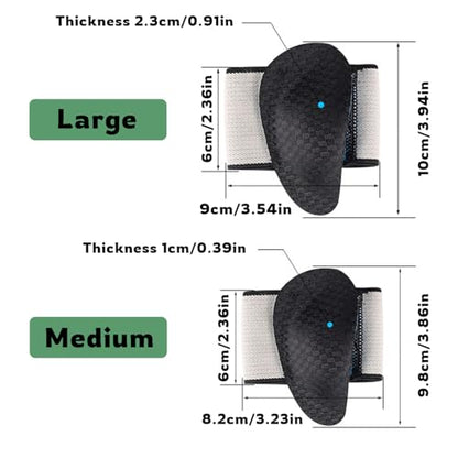 Arch support for plantar fasciitis relief, non-slip elastic arch support band, EVA cushioning, suitable for flat feet, collapsed arches, high arched feet, suitable for all shoes (Medium)
