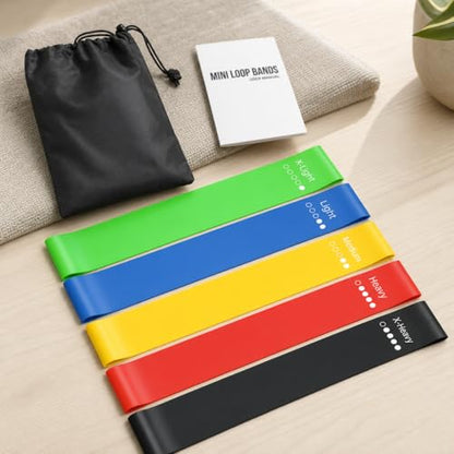 TPE Resistance Bands Set – Multi-Level Workout Bands for Glutes, Squats, Warm-Up, Yoga, Home Fitness – Durable Thick Exercise Loop Bands for Women & Men, Non-Slip Booty Bands