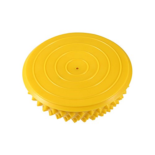 YUYTE Half Round Massage Ball Massage Ball Yoga Exercise Balance Ball Massage Mat Exercise Stepping Stone Balance Pod Gym Yoga Pilates Ball[Yellow]