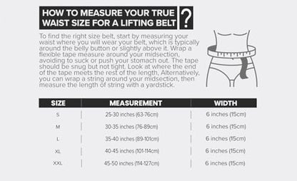 Weightlifting Belt For Men and Women - 6 Inch Auto-Lock Weight Lifting Back Support, Workout Back Support for Lifting, Fitness, Cross Training and Powerlifitng