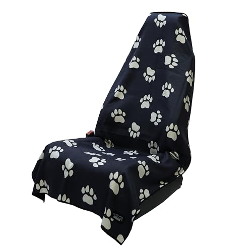 Sprints Athletic Running Towel, Full-Sized, Car Seat Cover - Performance Microfiber (Paw Prints & PR's w/Snaps) - color: Paw Prints & Pr's W/ Snaps
