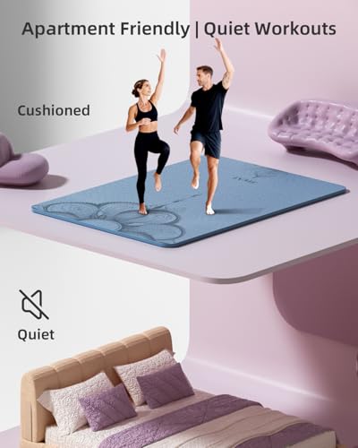 Large Yoga Mat (75.5"x47.6"x0.4"）Extra Wide & Thick 10mm | Non-Slip Exercise Mat, High-Density TPE Mat for Yoga Pilates & Home Gym Workouts