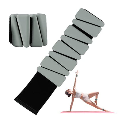 Wrist Weights Set of 2, Adjustable Silicone Workout Weights for Women and Men, Wearable Ankle/Wrist Weights Suitable for Yoga, Dance, Pilates, Pool Exercises and Jogging, 2lb
