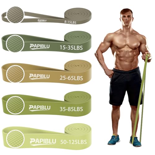 Pull Up Bands, Resistance Bands Set for Pull-Up Assistance, Exercise Bands with Door Anchor & Grip Pads for Men & Women Working Out, Physical Therapy, Muscle Training - color: Green