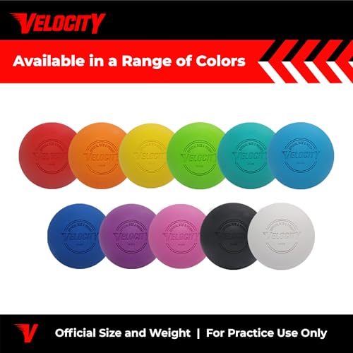 Velocity Lacrosse Balls - 1, 2, 3, 6, 12, 18, 24, 36, 60 and 120 Packs - for Practice, Official NFHS and College Approved Size - color: Black, size: 1 Ball, style: Practice Ball