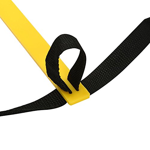 RiToEasysports Speed Training Ladder, Speed Training Ladder Footwork Exercise Tackle for Football Soccer Sports (Yellow) Soccer Training Equipment