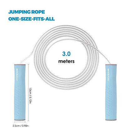 Jump Rope 3 Styles | 1-LB Weighted Jump Rope for Adults Women. || Speed Jump Rope with Ball Bearings for Fitness. ||| Lightweight Skipping Ropes (2 Pack) for Kids and Adult Beginners. - color: Speed Blue (1 Pack)
