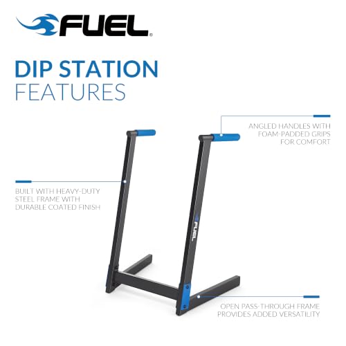 Fuel Pureformance Dip Station | Bodyweight Training | Multiple Options - color: Black/Blue