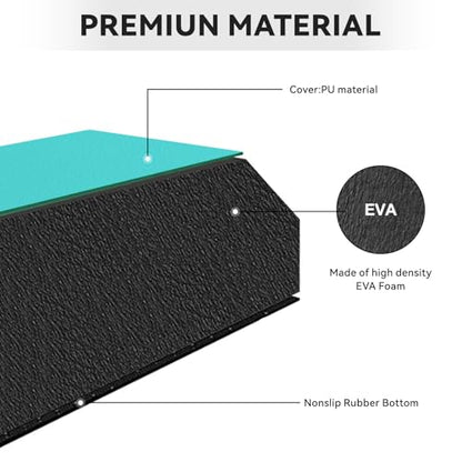 FBSPORT 8/10ft Balance Beam: Folding Floor Gymnastics Equipment PU Leather for Kids Adults,Non Slip Rubber Base, Gymnastics Beam for Training, Practice, Professional Home Training