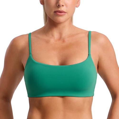 CRZ YOGA Butterbreeze Scoop Neck Sports Bras - color: Cascadia Green, size: X-Large
