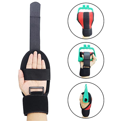 1pc Hand Fist Finger Gloves for Stroke Brace Rehabilitation Training Equipment Finger Auxiliary Gloves Hand Brace for Hemiplegia Elderly Athlete Finger (red)