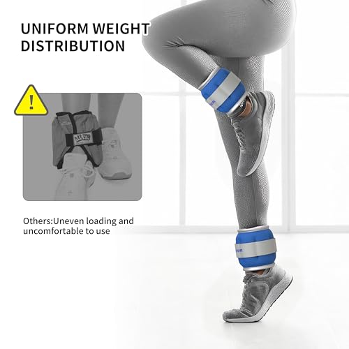 PROIRON Ankle Weights for Women, Leg Weights for Men, Ankle and Wrist Weights 2/4/6/8LBS，Reflective Arm Weights for Jogging，Gymnastics，Aerobics