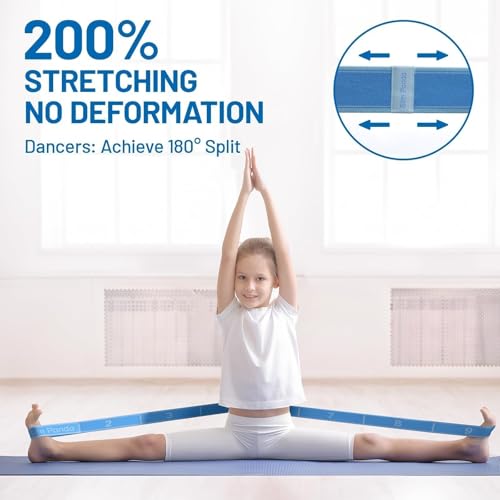 Stretch Strap, Multi-Loop for Physical Therapy,Elastic Yoga Stretching Strap for Dance,Yoga, Pilates & Gymnastics Exercise, Ballet Stretching Band for Flexibility, Leg Stretching