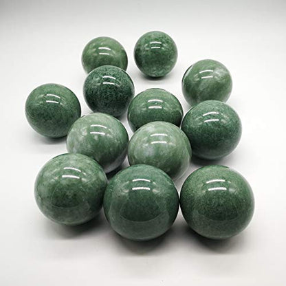 2" Greenish Stone Baoding Balls,Hand Exercise Tool