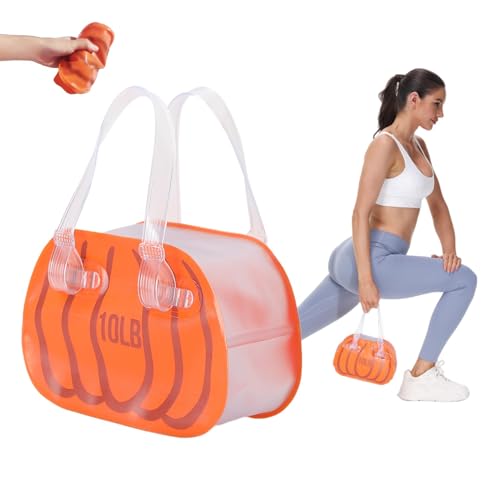 Travel Dumbbells, Water Filled Dumbbells Set, Fitness Exercise Dice 7/10/15/20 lbs, Portable Fitness Equipment, Fun for Strength Training, Core Training - color: Halloween Pumpkin Kettlebell - 10 lbs