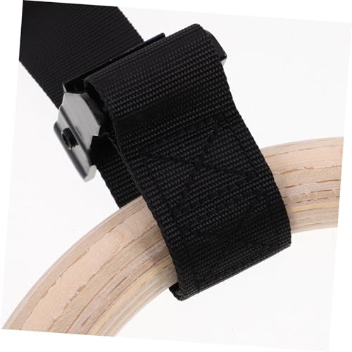UPKOCH Wooden Gymnastics Rings with Adjustable Straps Bodyweight Training Equipment for Versatile Home Workouts and Strength Building Natural Design