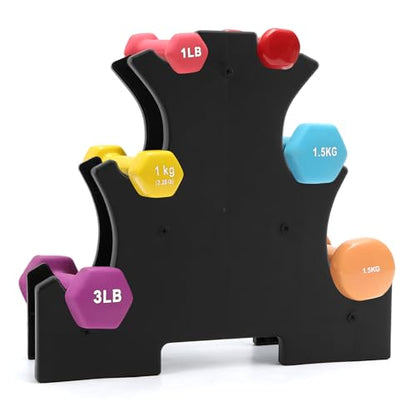 Dumbbell Rack Stand Only, A-Frame Dumbbell Storage Rack with Handle, Tree Shape Compact Weight Hold, Multilevel Weight Storage Organizer for Home Gym Workout