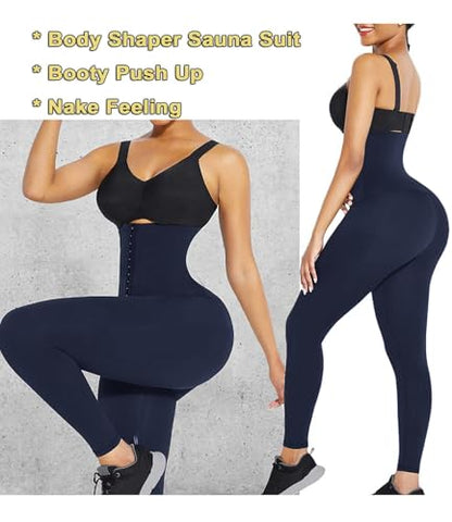 JGS1996 Plus Size Shapewear Tummy Control Leggings for Women High Waisted Compression Corset Waist Trainer Pants Body Shaper